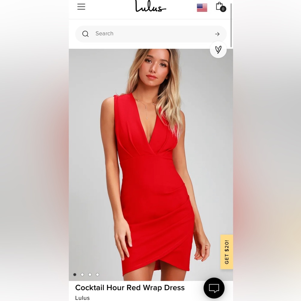 Red cocktail dress